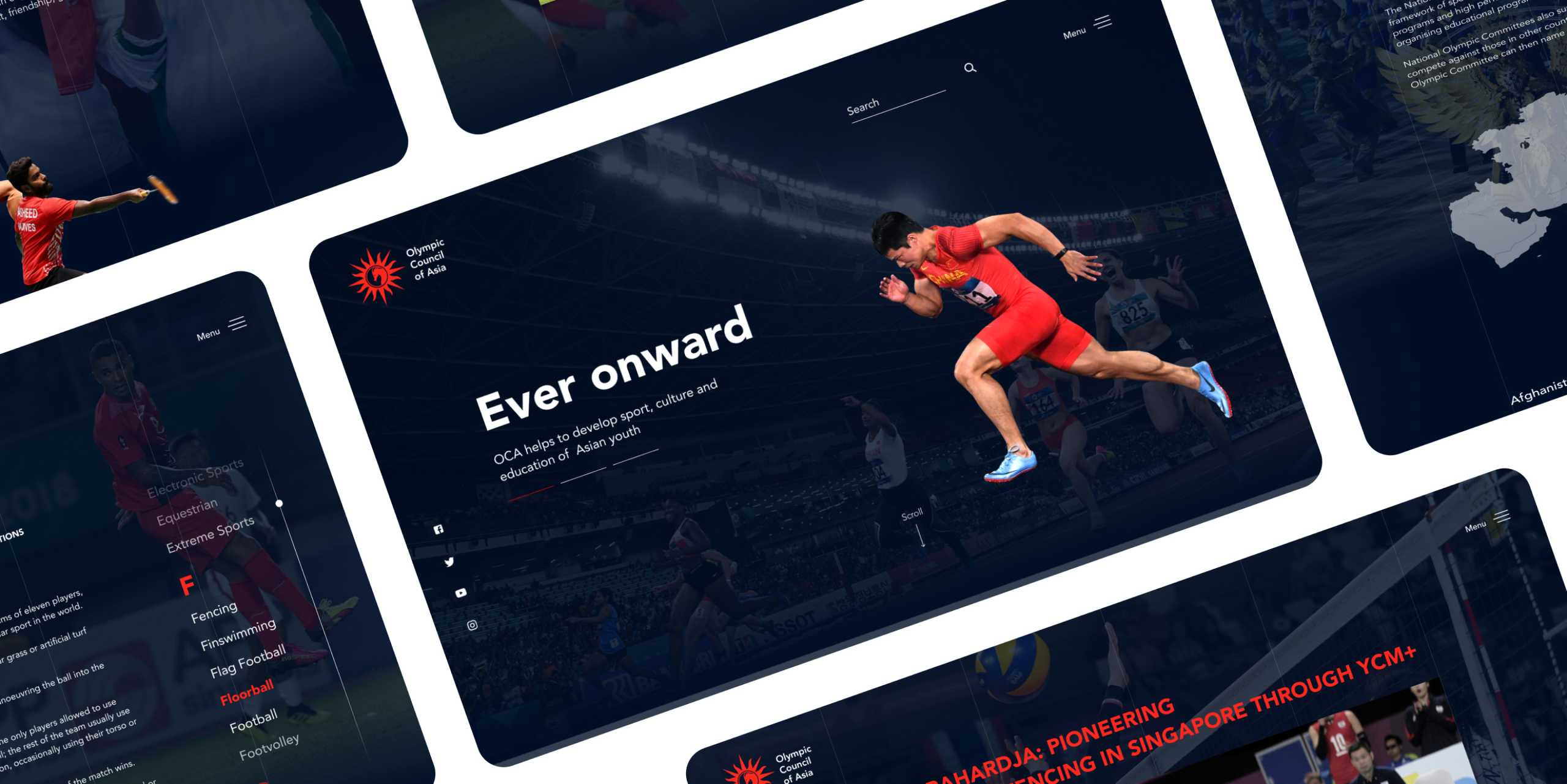 OCA website beautiful mockup