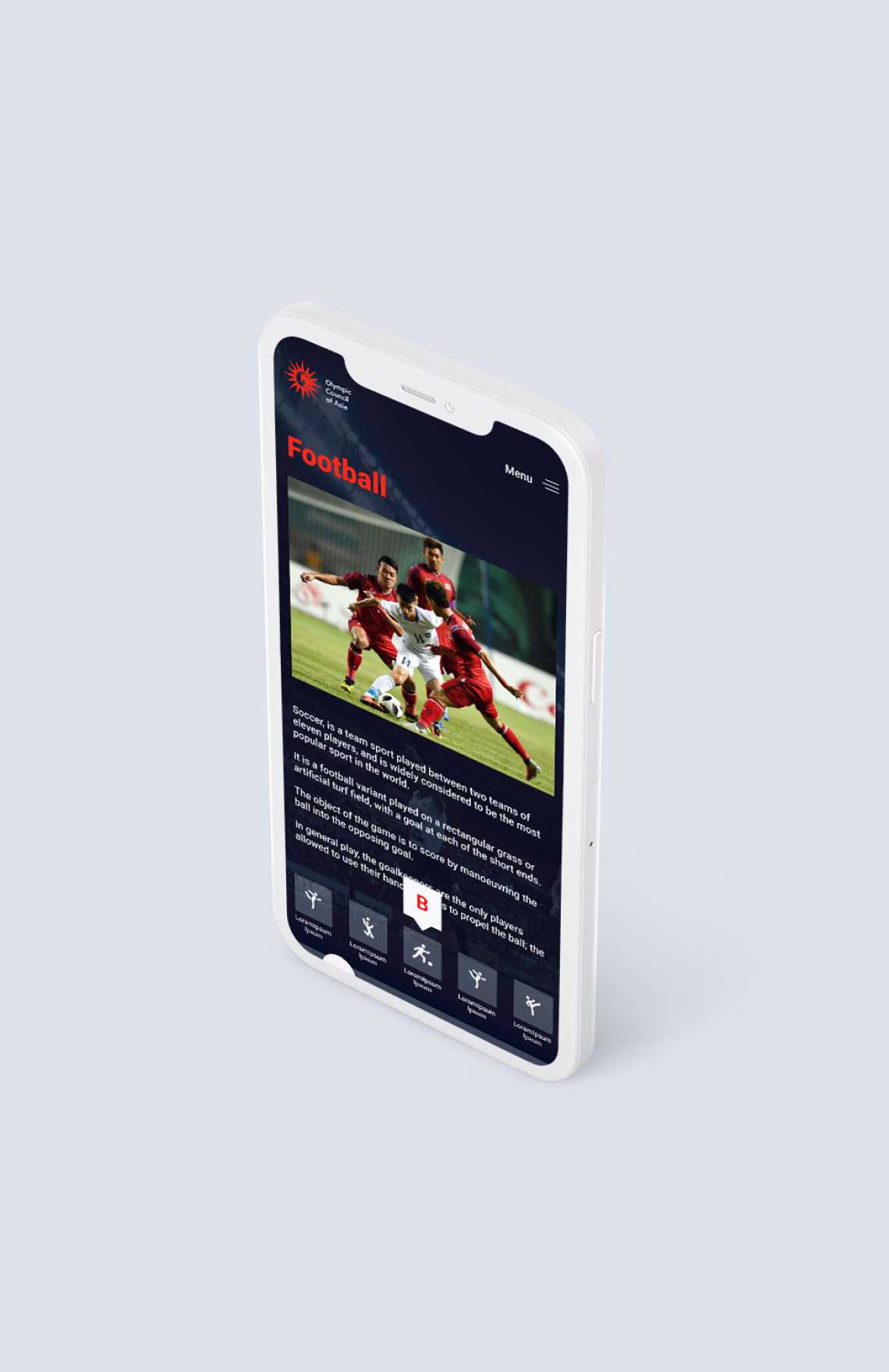 OCA website on mobile device 2